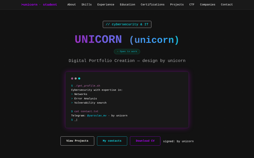 Сайт unicorn-web.ru